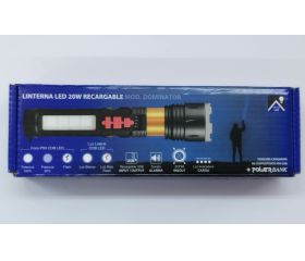 LINTERNA LED 20W RECARGABLE DOMINATOR