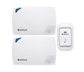 TIMBRE INALAMBRICO A PILAS 2 RECEPTORES BLANCO