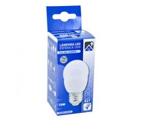 LAMPARA ESFERICA LED E27 10W 6000K