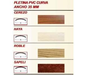 PLETINA PVC CURVA 83CMX35mm ROBLE
