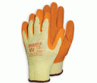 GUANTE ALG/POL NARANJA S/COST REC LATEX RUG T8 TB
