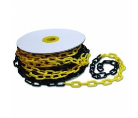 ROLLO 25M CADENA PLASTICO 6X25 AMAR/NEGRA