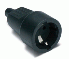 BASE HEMBRA TT CAUCHO 16A 250V 3600W NEGRA