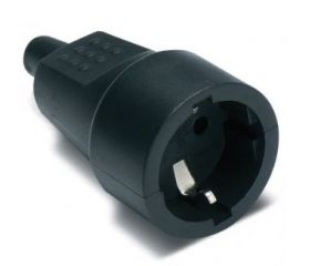BASE HEMBRA TT CAUCHO 16A 250V 3600W NEGRA