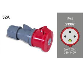 BASE AEREA IP44 32A 380/415V 3P+T