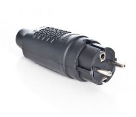 CLAVIJA GOMA NEGRA IP44 16A 250V FAMATEL
