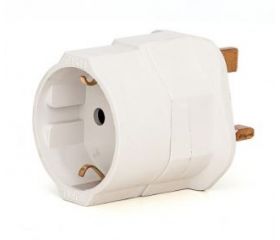 ADAPTADOR INGLES-EUROPEO 10A 250V DIAM 4,8 FAMATEL