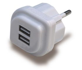 ALIMENTADOR USB DOBLE 5V/1A-2A BLANCO FAMATEL