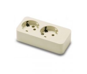 BASE MULTIPLE 2T 16A 250V 3600w BLANCA