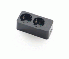 BASE MULTIPLE 2T 16A 250V 3600w NEGRO