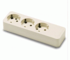 BASE MULTIPLE 3T 16A 3600W S/CABLE S/INT BLANCO