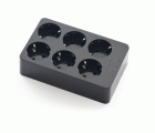 BASE MULTIPLE 6T 16A 250V 3600W NEGRA FAMATEL