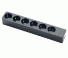 BASE MULTIPLE 6T 16A 250V 3600W NEGRA FAMATEL