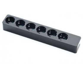 BASE MULTIPLE 6T 16A 250V 3600W NEGRA FAMATEL