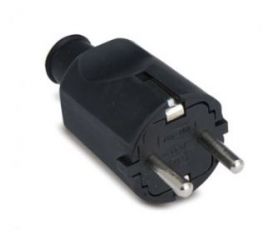 CLAVIJA GOMA NEGRA 16A 250V FAMATEL