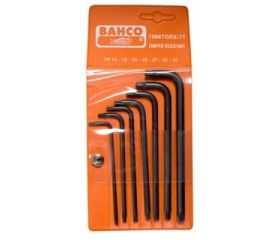 JGO 7 LLAVES ACODADA TORX T10-T40 INVIOLABLE BAHCO