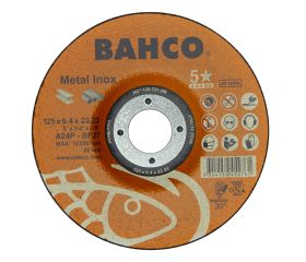 DISCO REPASAR METAL/INOX 125X6,4X22 A24P BAHCO