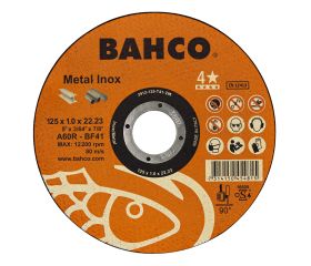 PAQ 10 DISCO CORTE 125X1X22 A60R METAL INOX BAHCO