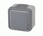 CONMUTADOR SUPERFICIE GRIS PLEXO LEGRAND