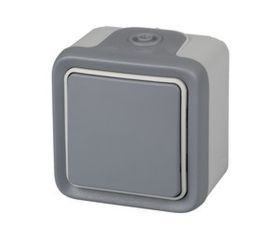 CONMUTADOR SUPERFICIE GRIS PLEXO LEGRAND