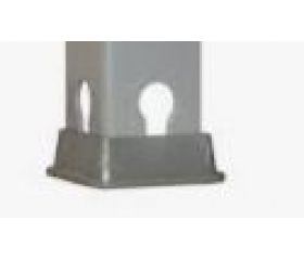 PIE SENCILLO PLASTICO 40mm GRIS