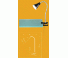 LAMPARA FLEXIBLE LED ESTUDIO C/PINZA 4W NEGRO