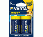 PAQ 2U PILA ALCALINA LR20 D VARTA