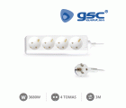 BASE MULTIPLE 4T 3X1,5 3M CABLE BLANCO