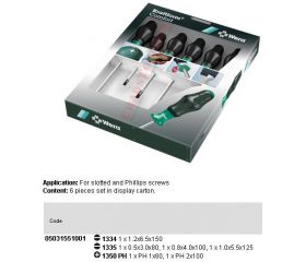 JGO 6 DESTORNILLADOR PL/PH 1334-6 WERA