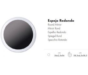 ESPEJO REDONDO BLANCO 560mm