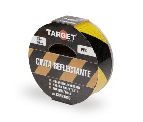 ROLLO CINTA REFLECTANTE AMARILLA/NEGRA 33MX50M