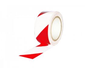 ROLLO CINTA ADHESIVA SEÑAL 33MX50mm ROJA/BLANCA