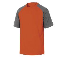 CAMISETA GENOA 100% ALGODON GRIS/NARANJA M
