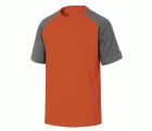 CAMISETA GENOA 100% ALGODON GRIS/NARANJA XL