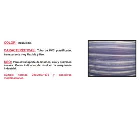 MT MANGUERA TEKNO CRISTAL 6X8mm (TRANSPARENTE)
