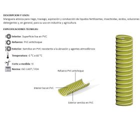 MT MANGUERA TROY LD 50X57mm (AMARILLA ESPIRAL NYLO
