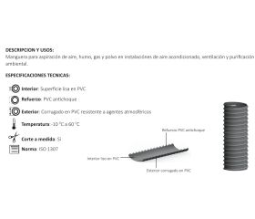 MT MANGUERA URARTU ST GRIS 50X56mm (HELICOI PVC)