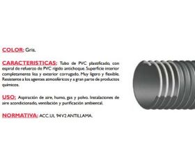 MT MANGUERA URARTU ST GRIS 110X120mm (HELICOI PVC)
