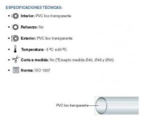 MT MANGUERA TEKNO CRISTAL 12X15mm (TRANSPARENTE)