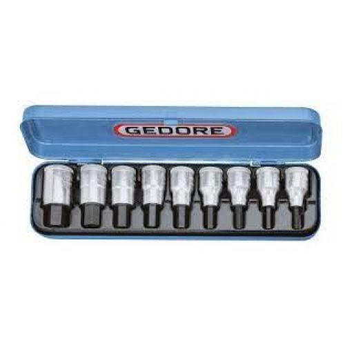 JGO 9 LLAVE VASO V/ALLEN 1/2" 5-17mm IN19PM GEDORE