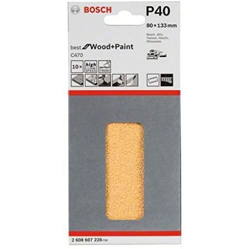 PAQ 10 LIJA 80X133 8P P40 BEST WOOD BOSCH