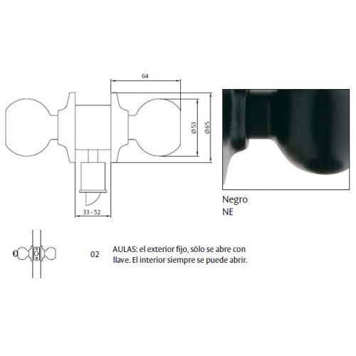CERRADURA 2902 70NE TESA