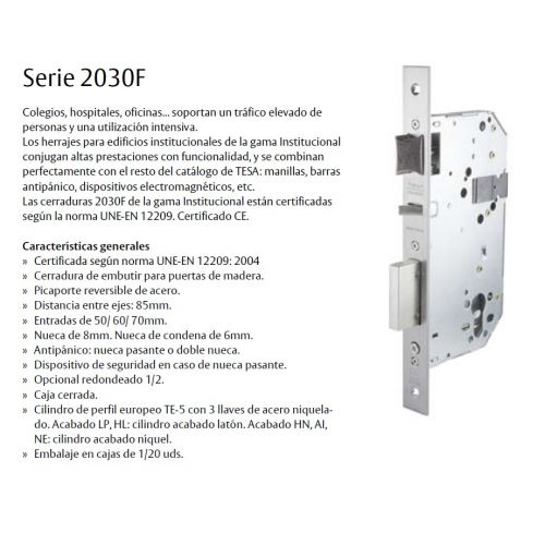 CERRADURA 2030F 5DHL TESA