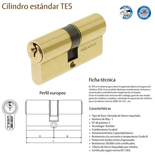 CILINDRO 5200 50X50L L/C TESA