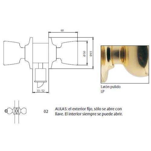 CERRADURA 3502 70LP TESA