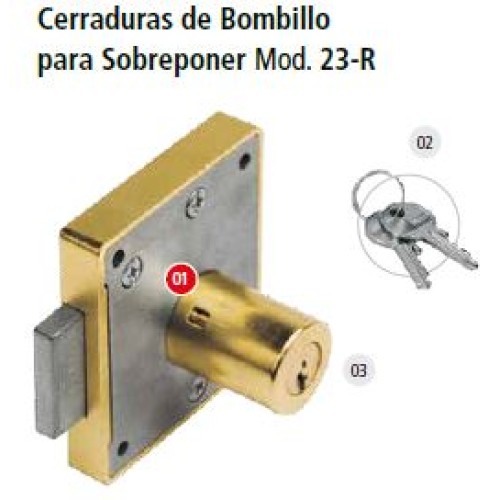 CERRADURA Nº23 25mm BOMB 25mm URKO