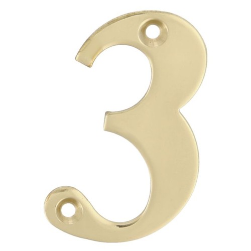 NUMERO LATON PULIDO 50mm Nº3