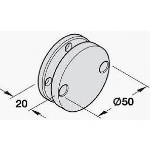 ANCLAJE C/PLACA BASE MAGNETICA MAG DORMA