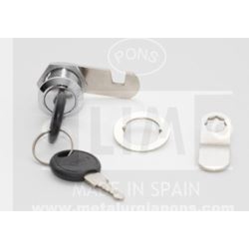 CERRADURA BUZON NIQUEL 20X20+ 2 LENGUETAS