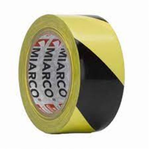 ROLLO CINTA ADHESIVA SEÑAL AMAR/NEGRO 50mmX33M